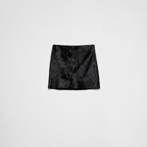 Prada Leather Miniskirt