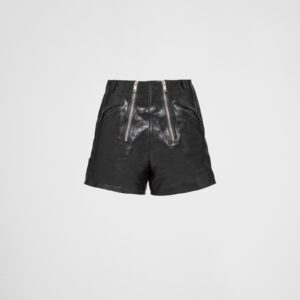 Prada Leather Shorts