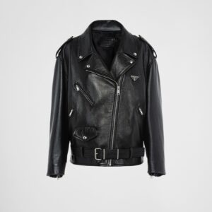 Prada Nappa Leather Biker Jacket