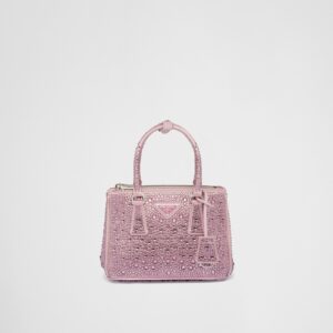 Replica Designer Bag Prada Galleria Satin Mini-Bag With Crystals