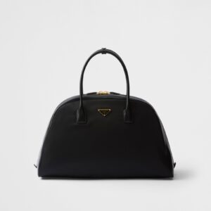 Replica Designer Bag Prada Large Re-Nylon And Leather Top-Handle Bag