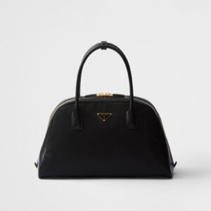 Replica Designer Bag Prada Large Re-Nylon And Leather Top-Handle Bag