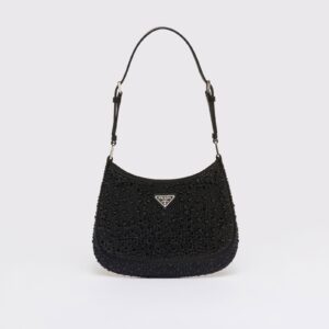 Replica Designer Bag Prada Cleo Satin Bag With Crystals