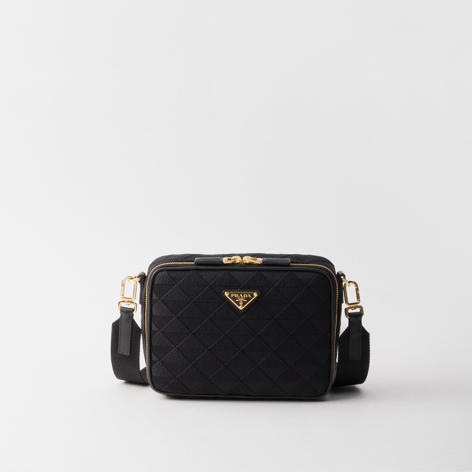 Replica Designer Bags Prada Brique Embroidered Fabric Bag