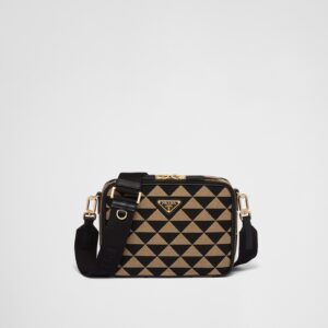 Replica Designer Bag Prada Symbole Embroidered Fabric Bag