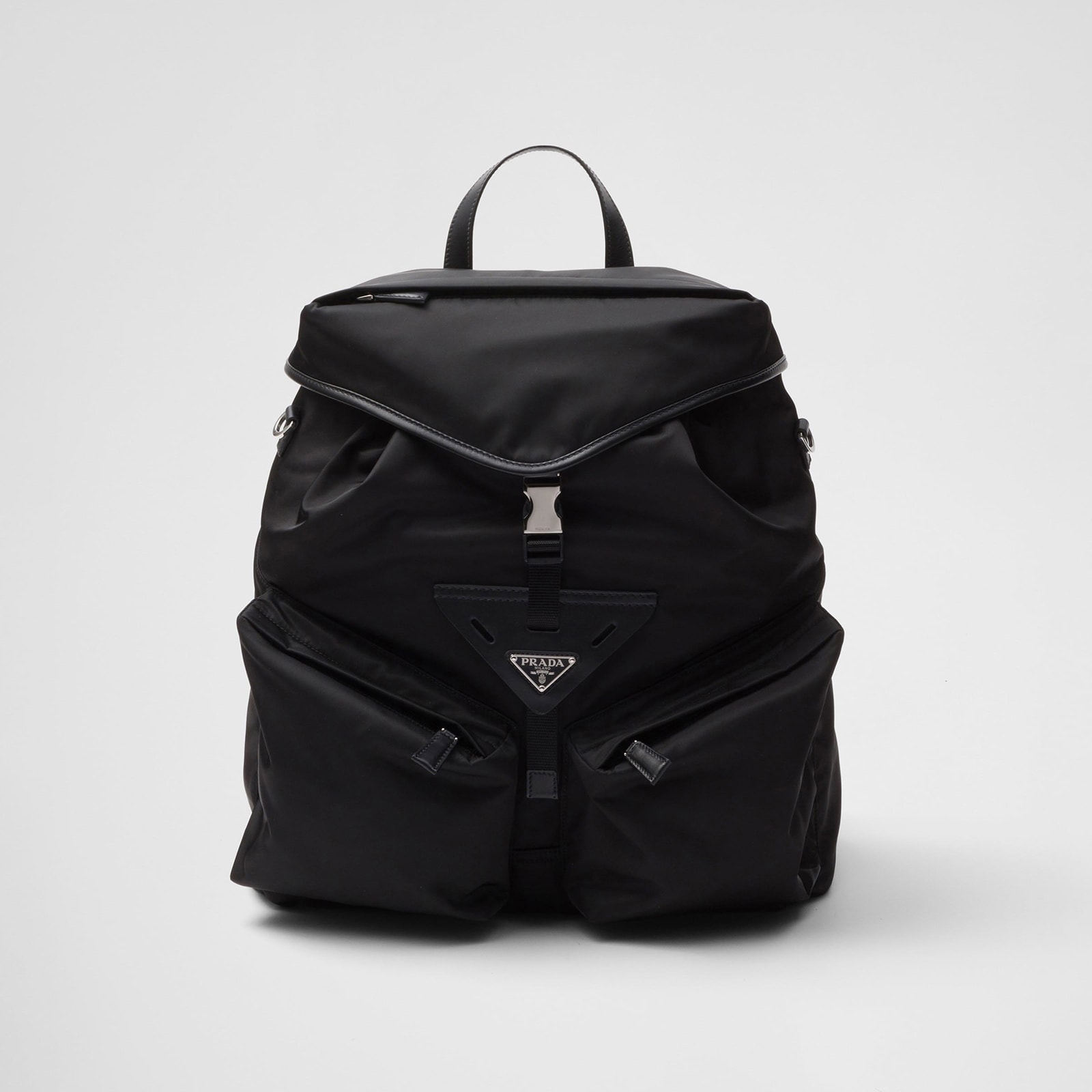 Replica Designer Bags Prada Re-Nylon And Leather Backpack
