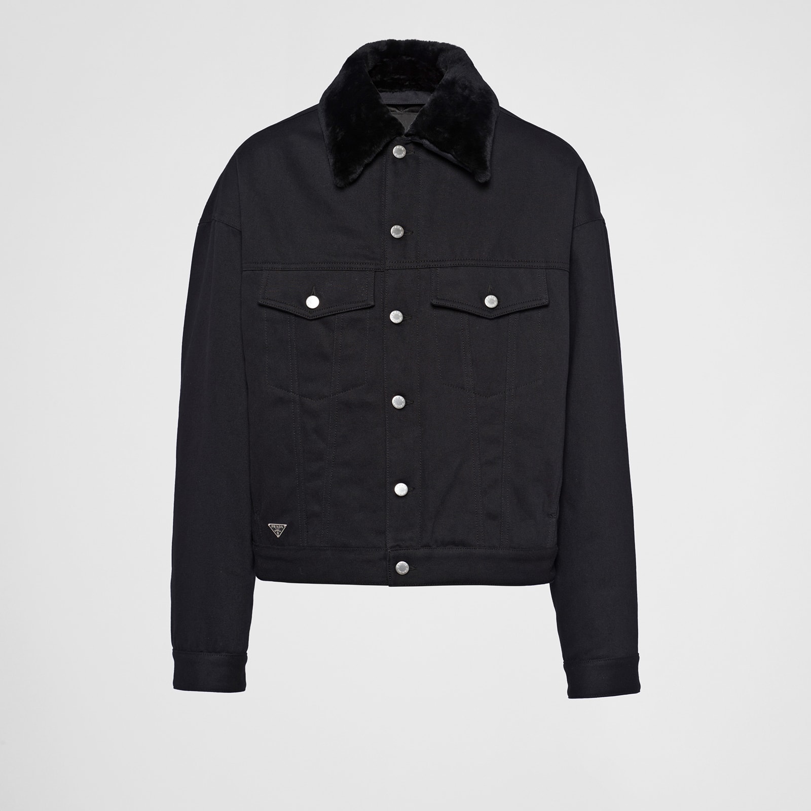 Prada Padded Bull Denim Blouson Jacket