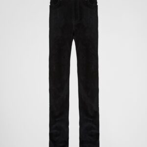 Prada Five-Pocket Velvet Denim Jeans
