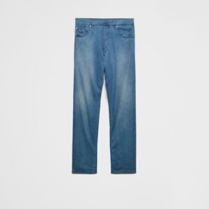 Prada Light Denim Five-Pocket Jeans
