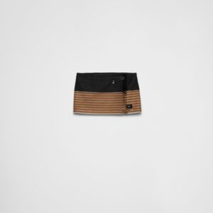 Prada Two-Tone Cashmere Miniskirt