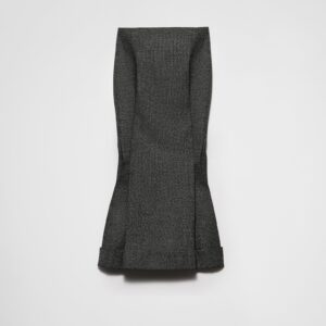 Prada Mouline Wool Midi-Skirt