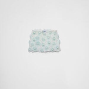 Prada Floral Guipure Lace Miniskirt