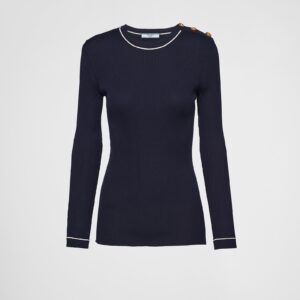 Prada Silk Crew-Neck Sweater