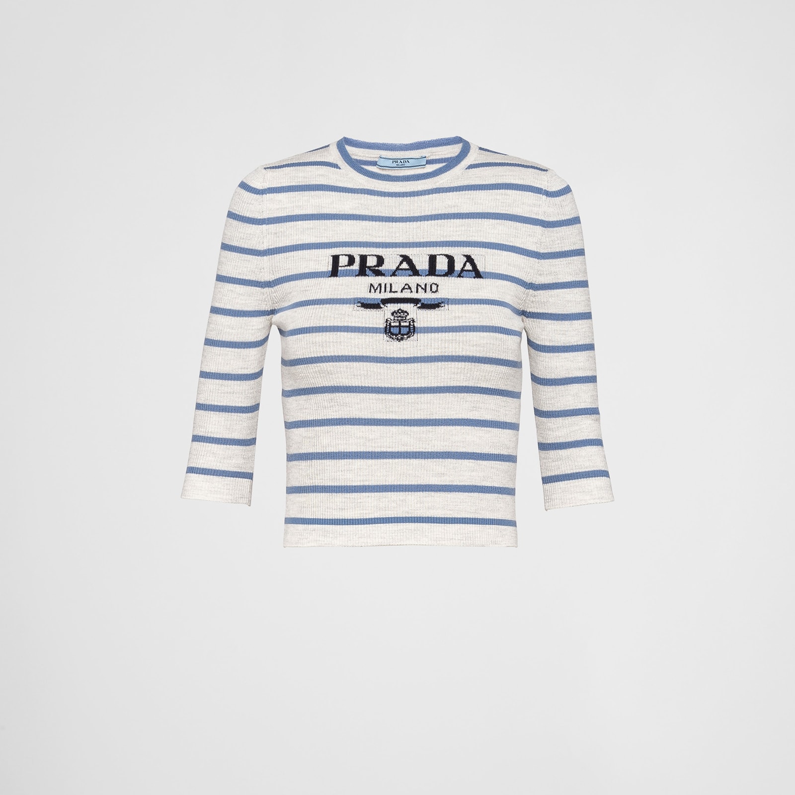 Prada Superfine Wool Crew-Neck Sweater