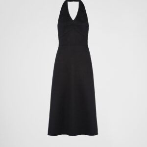 Prada Double Cashmere Halter Midi-Dress