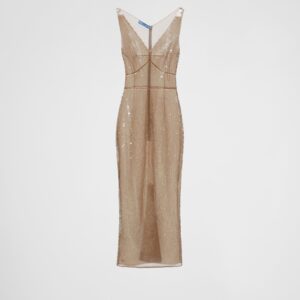 Prada Embroidered Tulle Dress