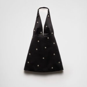 Prada Embroidered Double Satin Mini-Dress