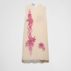 Prada Embroidered Georgette Dress