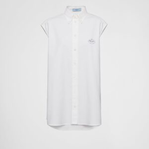 Prada Oxford Cotton Sleeveless Shirt