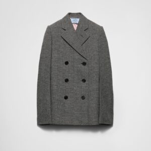 Prada Double-Breasted Prince Of Wales Checked Jacket