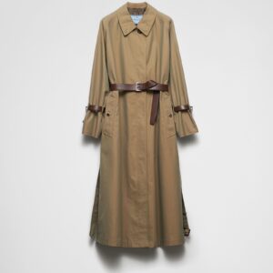 Prada Single-Breasted Cotton Twill Trench Coat