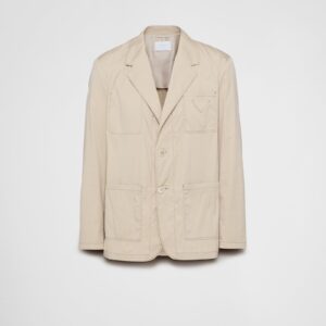 Prada Single-Breasted Cotton Blend Jacket
