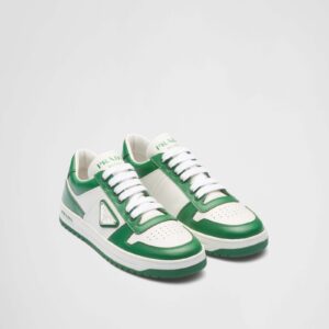 Prada Downtown Perforated Leather Sneakers