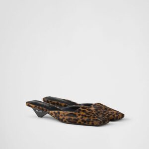 Prada Printed Leather Slides