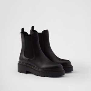 Prada Leather Chelsea Boots