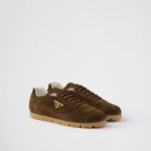Prada Trail Faded Suede Sneakers
