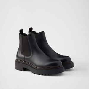 Prada Leather Chelsea Boots