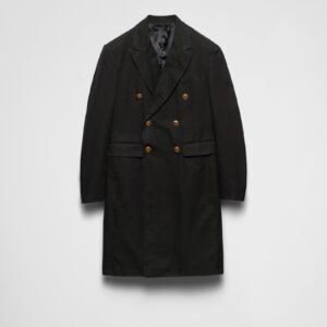Prada Double-Breasted Technical Cotton Coat