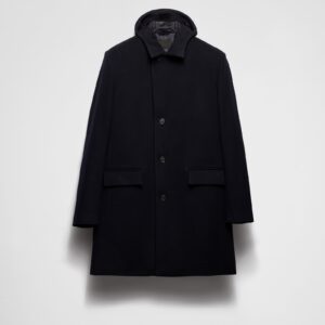Prada Single-Breasted Wool Blend Coat