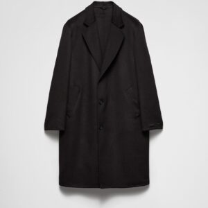 Prada Single-Breasted Wool, Angora And Cashgora Coat