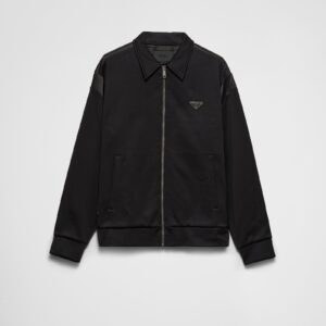 Prada Technical Fleece Cardigan With Duchesse Details