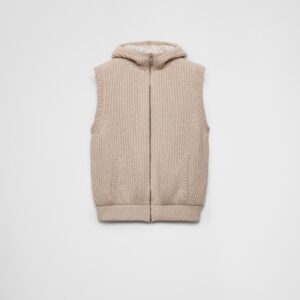 Prada Cashmere Hoodie Vest