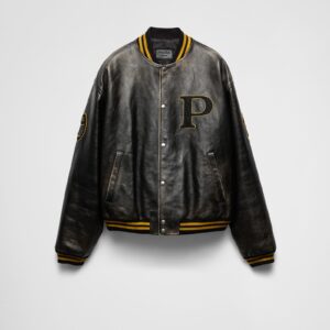 Prada Padded Leather Bomber Jacket