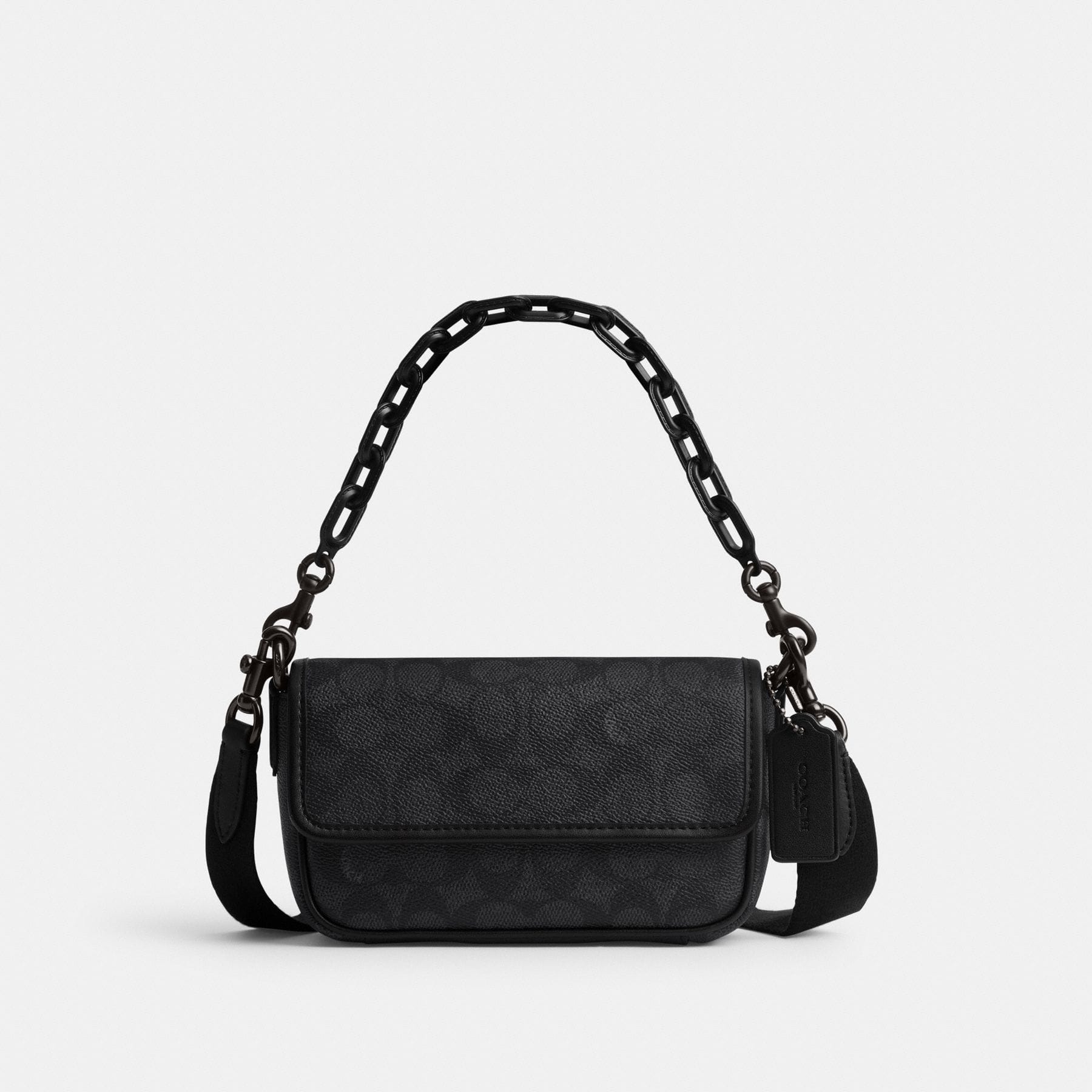Replica Designer Bags Coach Bag Charter Flap Crossbody 18 In Signature Canvas