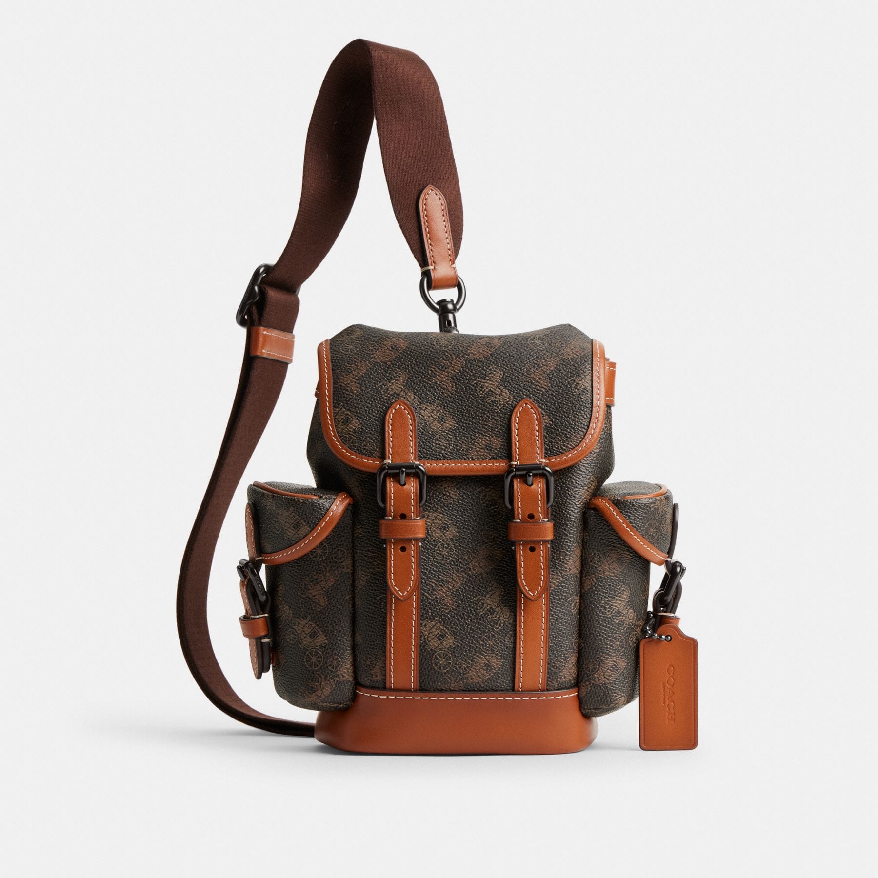 Replica Designer Bags Coach Bag Hitch Backpack 13 With Horse And Carriage Print