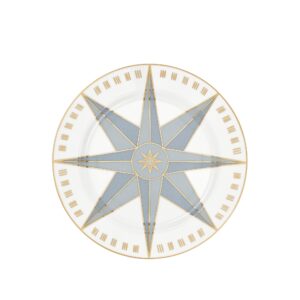 DIOR Dessert Plate Aquamarine Wind Rose