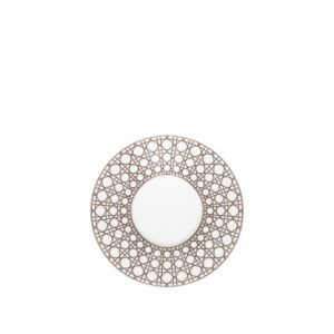 DIOR Coffee Cup Saucer White and Beige Cannage Montaigne
