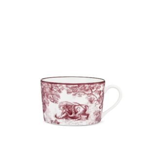 DIOR Breakfast Cup Burgundy Toile de Jouy Tiger