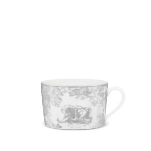 DIOR Breakfast Cup White and Gray Toile de Jouy