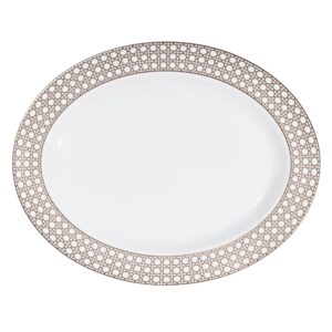 DIOR Oval Platter Platinum Cannage Montaigne