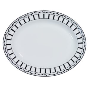 DIOR Oval Platter White and Black Monsieur Dior