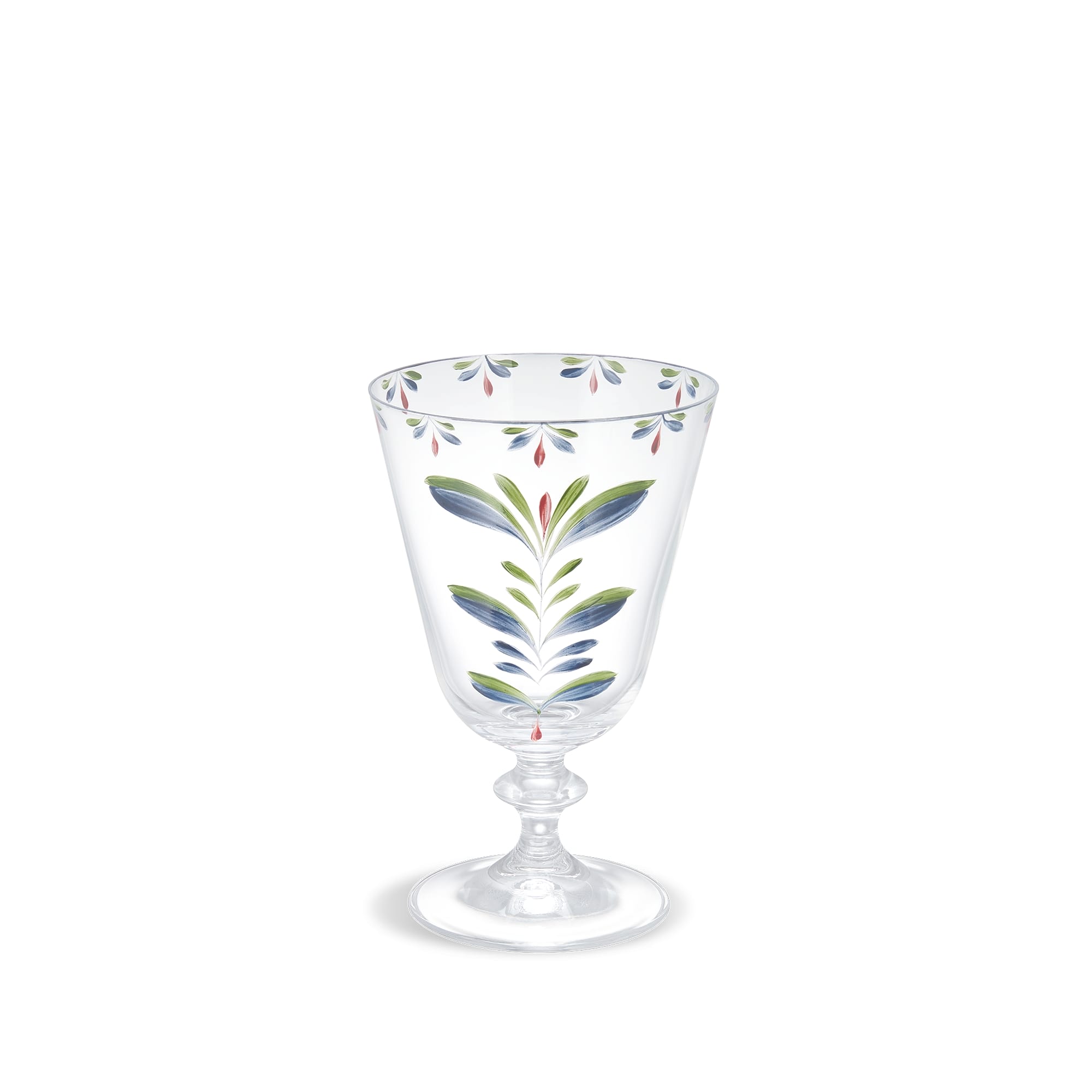 DIOR Wine Glass Green and Blue Lotus