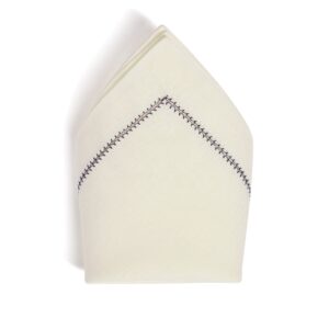 DIOR Napkin White with Blue Edging