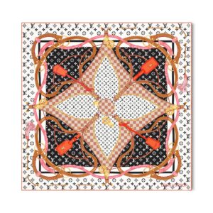 Louis Vuitton Silk Squares Flower And Straps Square 90