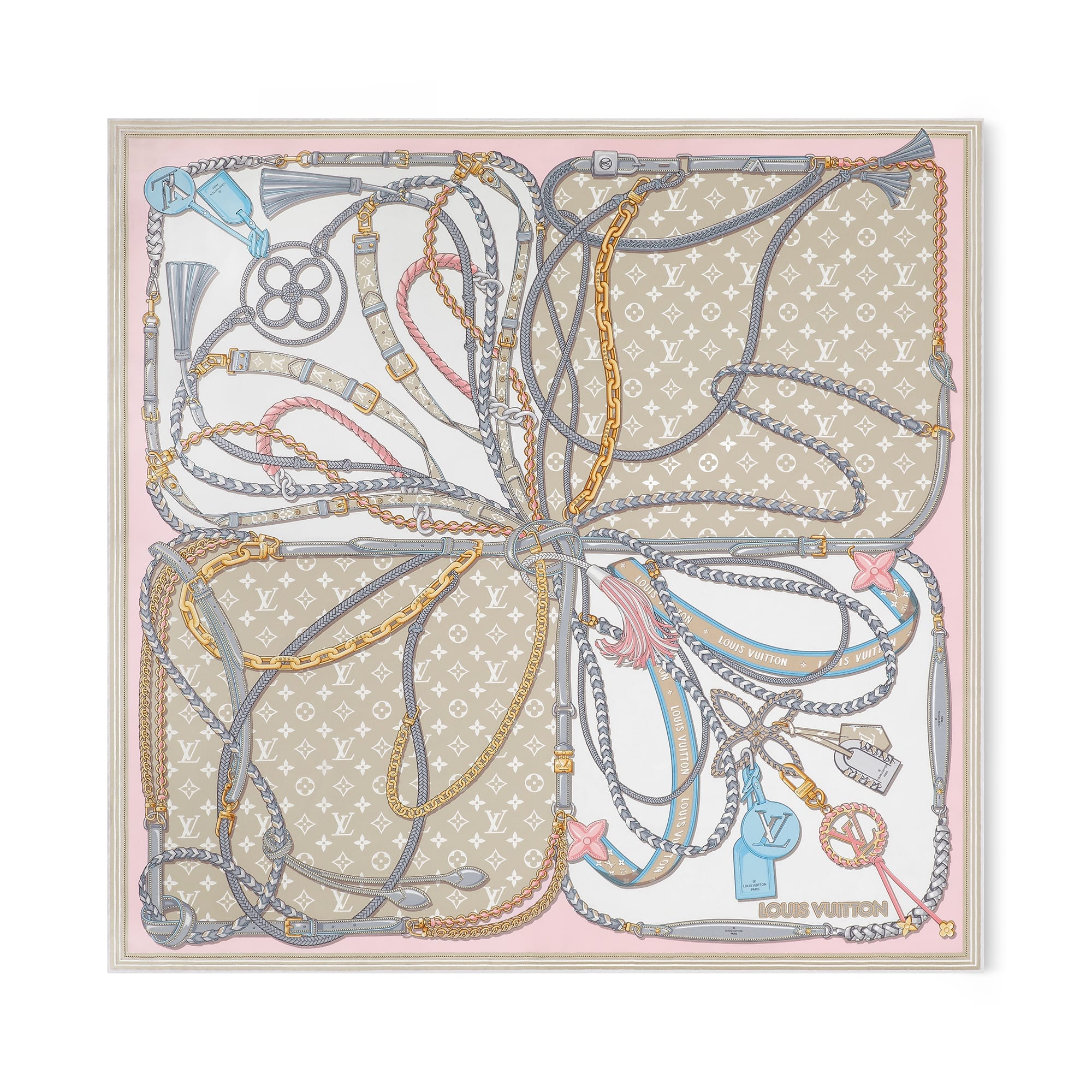 Louis Vuitton Silk Squares Mix and Straps Square 90