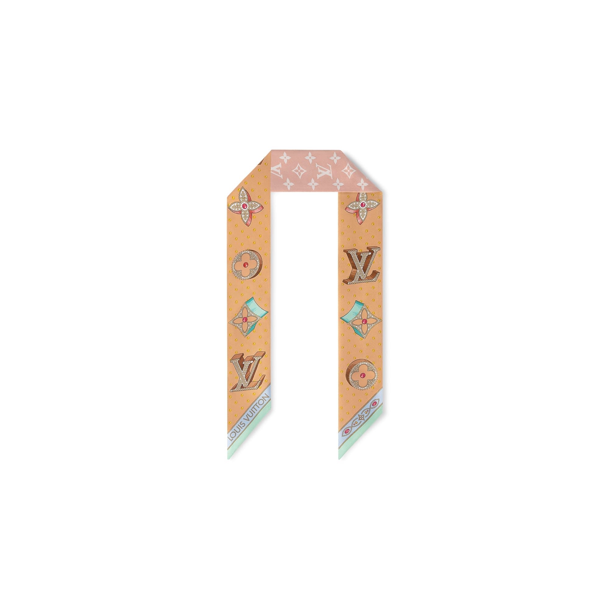 Louis Vuitton Silk Squares Monogram LV Locks Nano Bandeau